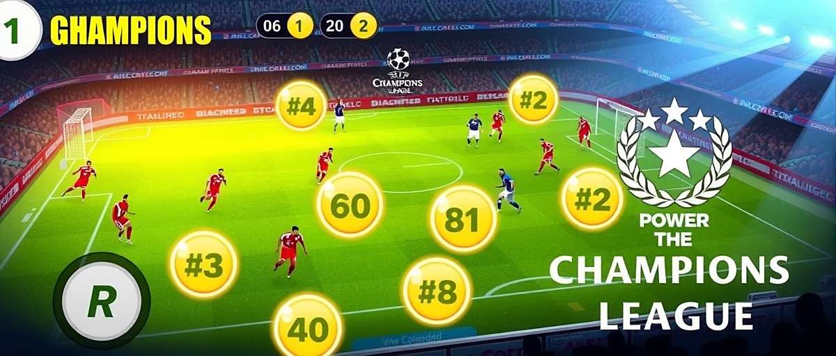 Champions League Clash Tactical Gameplay Champions League Clash gameplay showing tactical football match with Indian stadium background